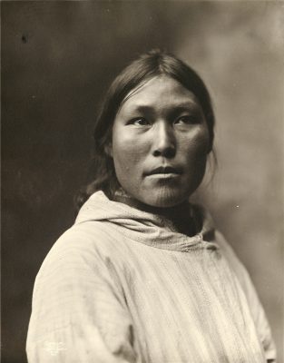 Inuit face tattooing was common as recently as three generations ago, as seen in this 1903 photo (Alaska State Library, Lomen Brothers Photograph Collection, 1903-1920, ASL-PCA-28).