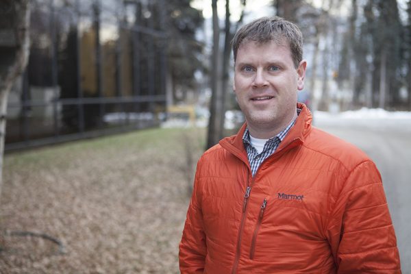 David Weaver, UAA's Housing director, was a first-generation college student who earned his sociology degree at UAA. Now, the UAA alumnus helps students acclimate to life here on campus. (Photo by Philip Hall / University of Alaska Anchorage)