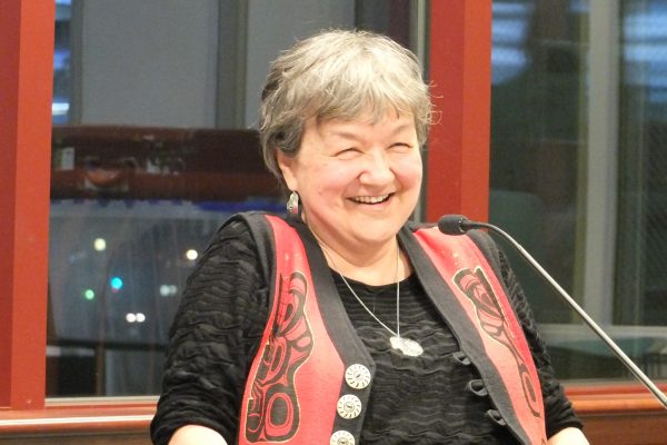 Ernestine Saankalaxt' Hayes, a UAA M.F.A. alumna, has been named the Alaska State Writer Laureate. (Photo courtesy of Mary Catharine Martin / Capital City Weekly)