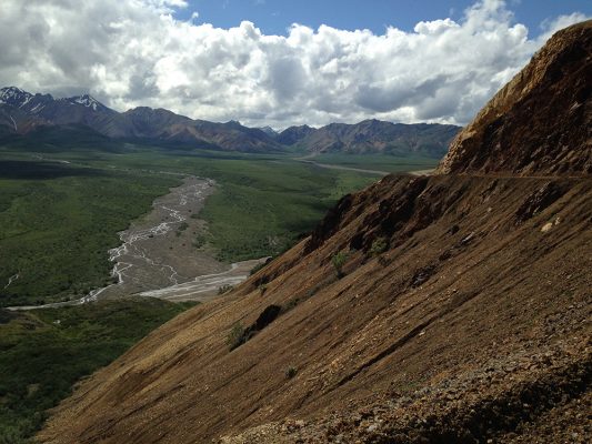This is the view from UAA student Anna Stanczyk's research "classroom" at Denali National Park's Polychrome Pass. (Photo provided by Anna Stanczyk)