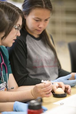 Youths aged 16-19 can develop friendships while learning nursing skills through UAA's RRANN camp. RRANN launched its first weeklong camp this summer as a way to better prepare and sustain students in college and nursing school. (Photo by Theodore Kincaid)