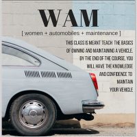 April 6-7: Women + Automobiles + Maintenance workshop