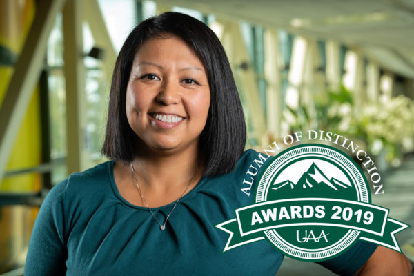 2019 Alumni Emerging Leader award recipient Vanessa Norman, attorney with law firm Davis Wright Tremaine LLP. (Photo by James Evans / University of Alaska Anchorage)