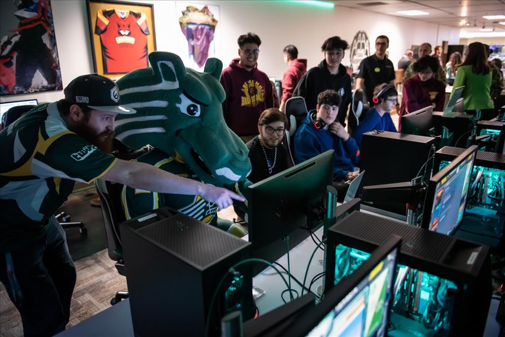 The grand opening of UAA's Esports Lounge in the Student Union.