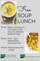 Free soup lunch poster