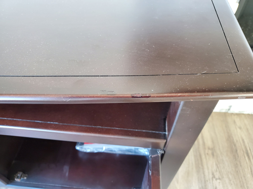 Mahogany Entertainment Stand For Sale, image 2