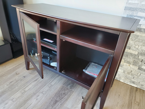 Mahogany Entertainment Stand For Sale, image 4