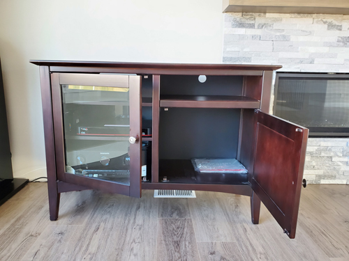 Mahogany Entertainment Stand For Sale, image 5