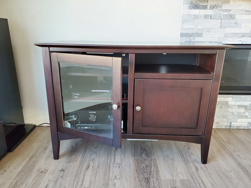 Mahogany Entertainment Stand For Sale, image 1