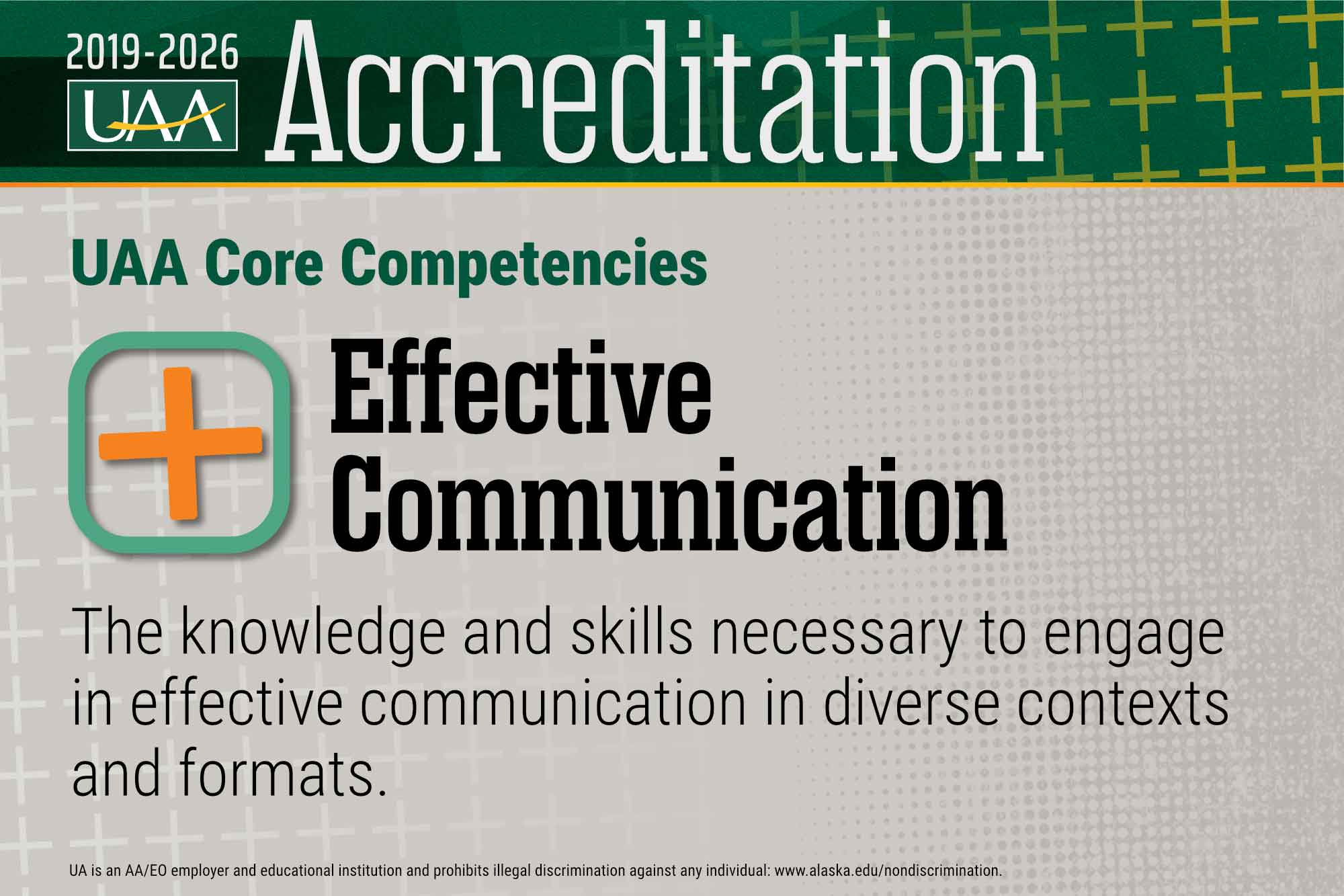 Core competency 1: Effective communication. 
