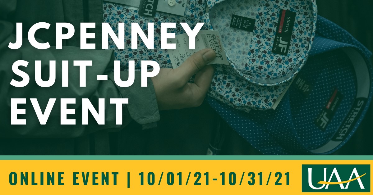 UAA JCPenney Suit-Up online event, Oct. 1-31, 2021