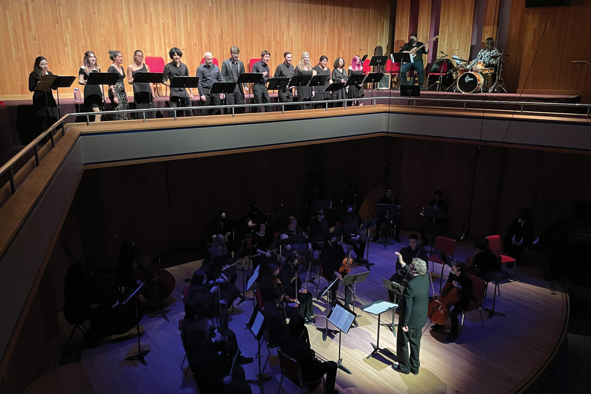  Department of Music chair, Dr. Grant Cochran, directs the 19th annual Symphony of Sounds. (Photo by Marie Nielson) 