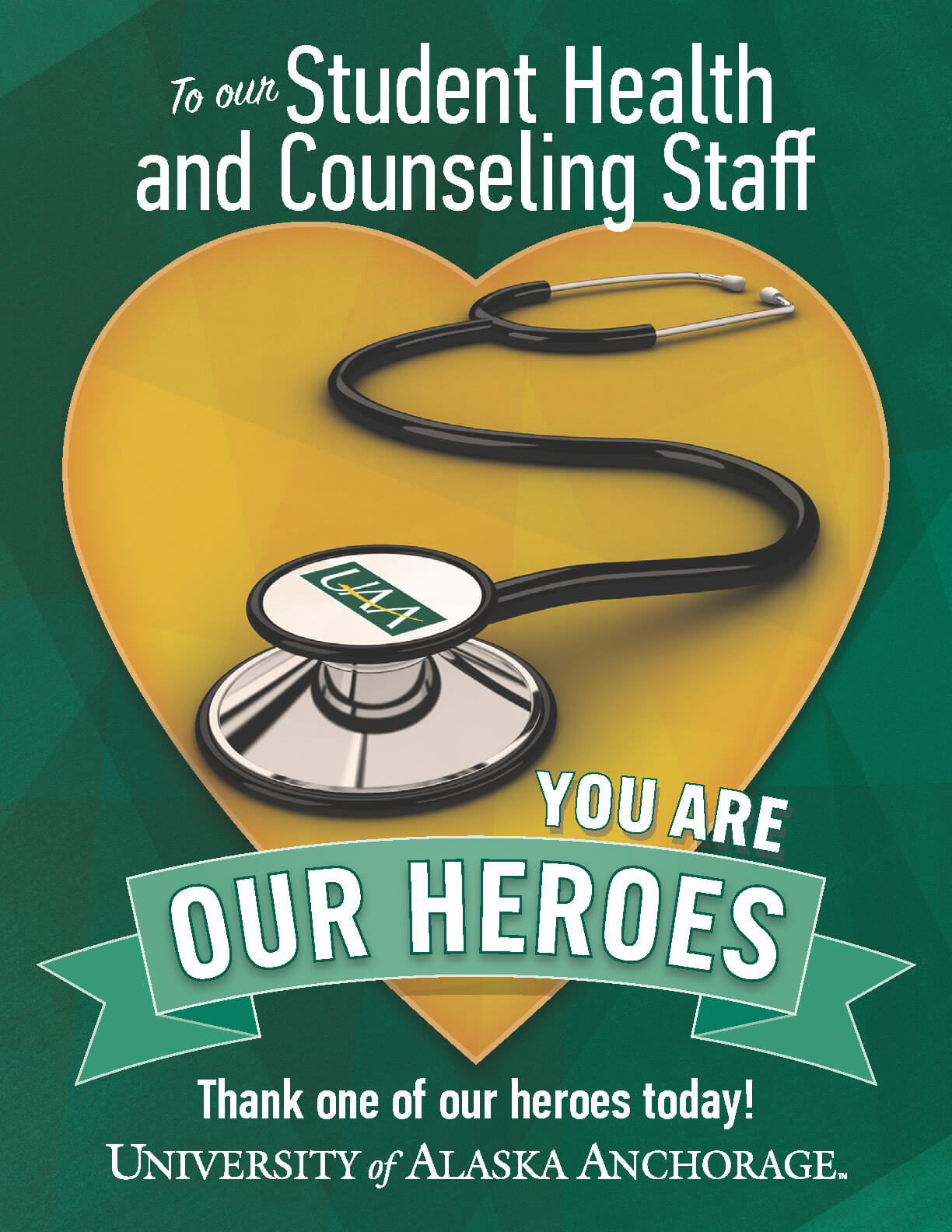 To our Student Health and Counseling Center staff, thank you!!