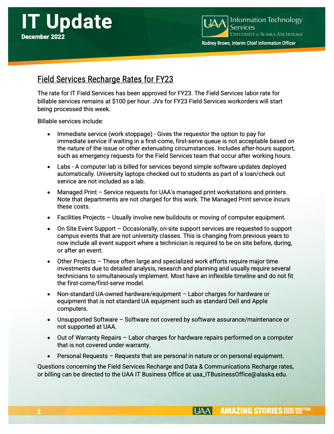 IT Services December 2022 update page 2