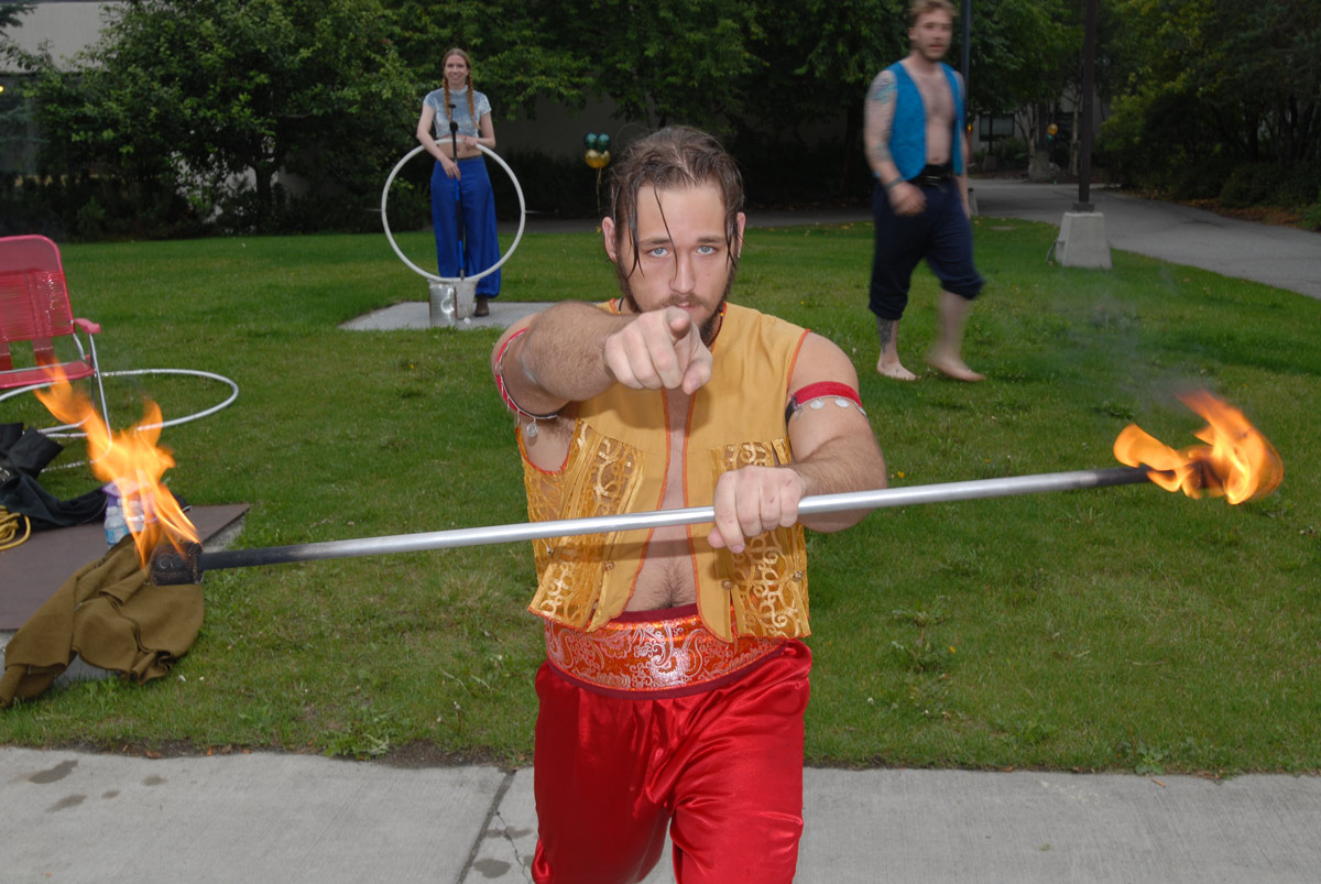 Circus acts at Campus Kickoff 2006.