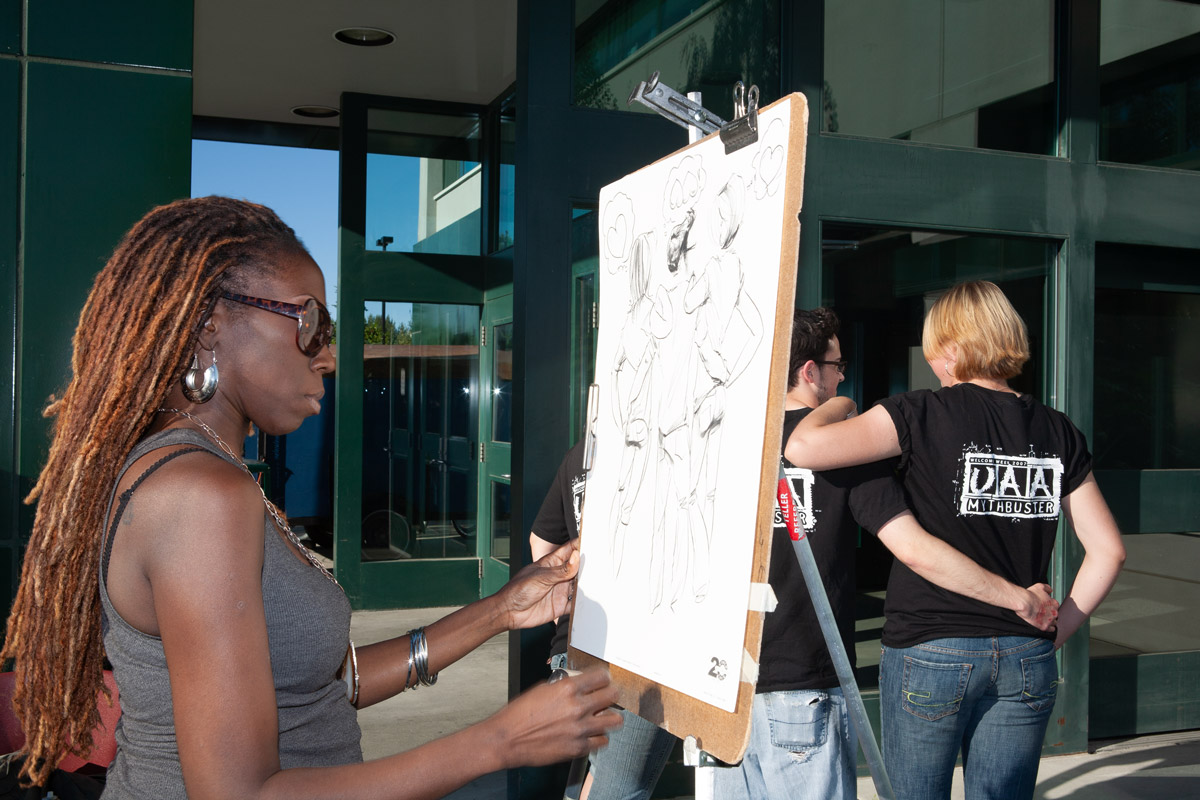 Butt sketching at Campus Kickoff 2007.