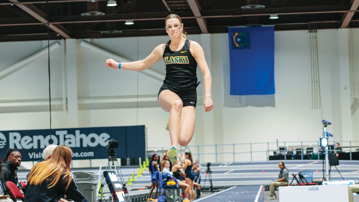 Sarah Dittman competing in Track and Field