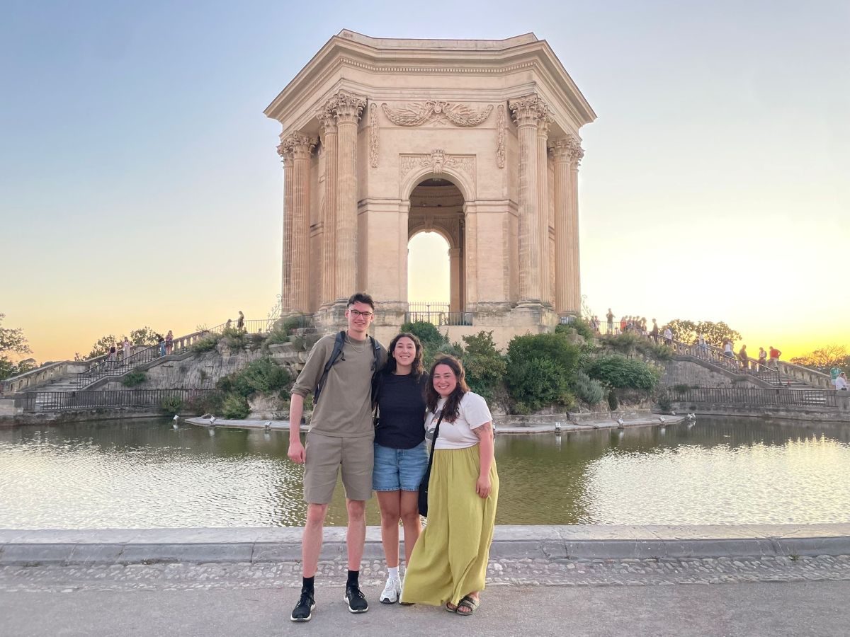 Three UAA undergraduate students in Montpellier, France