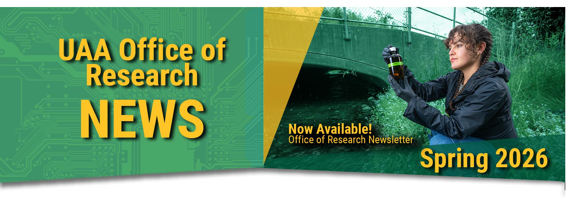 Banner to announce newsletter for Office of Research