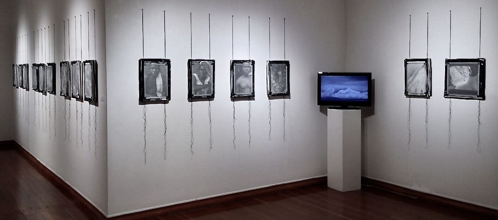 Gallery with exhibit