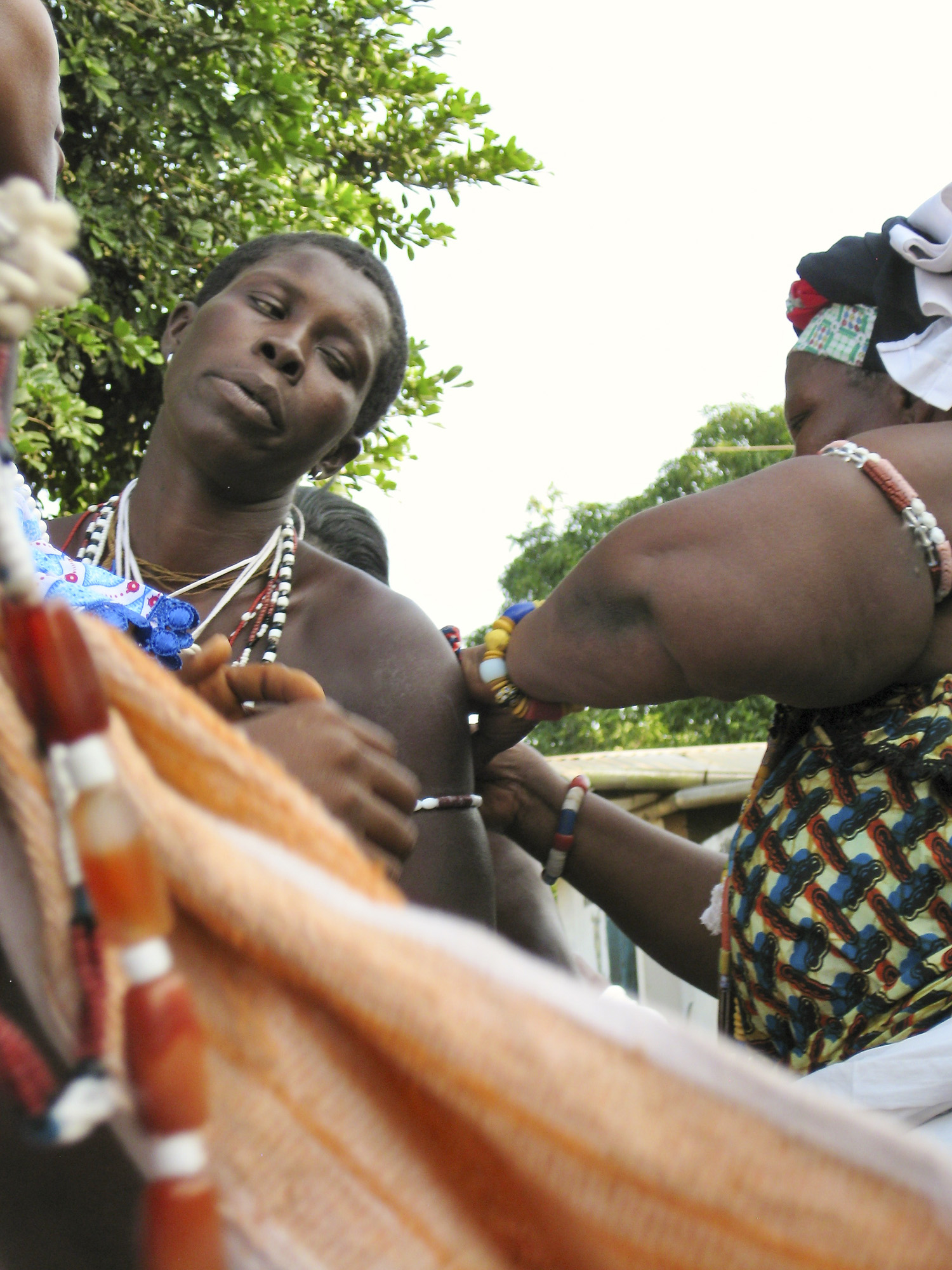 Dzodze woman being attended to after possession