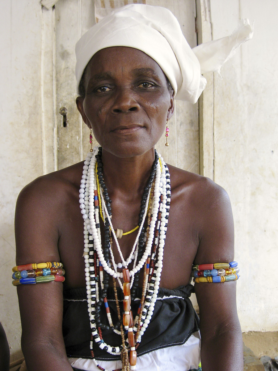 African woman with many beaded necklaces