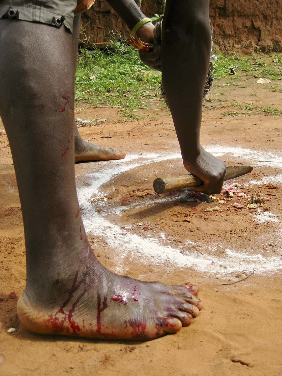 setting up sacrifice display