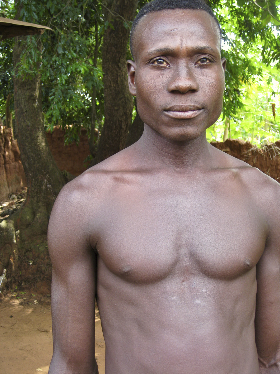 African man with bare chest