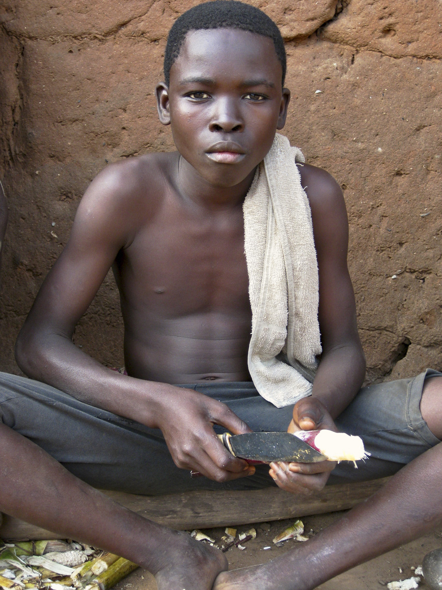 African child carving