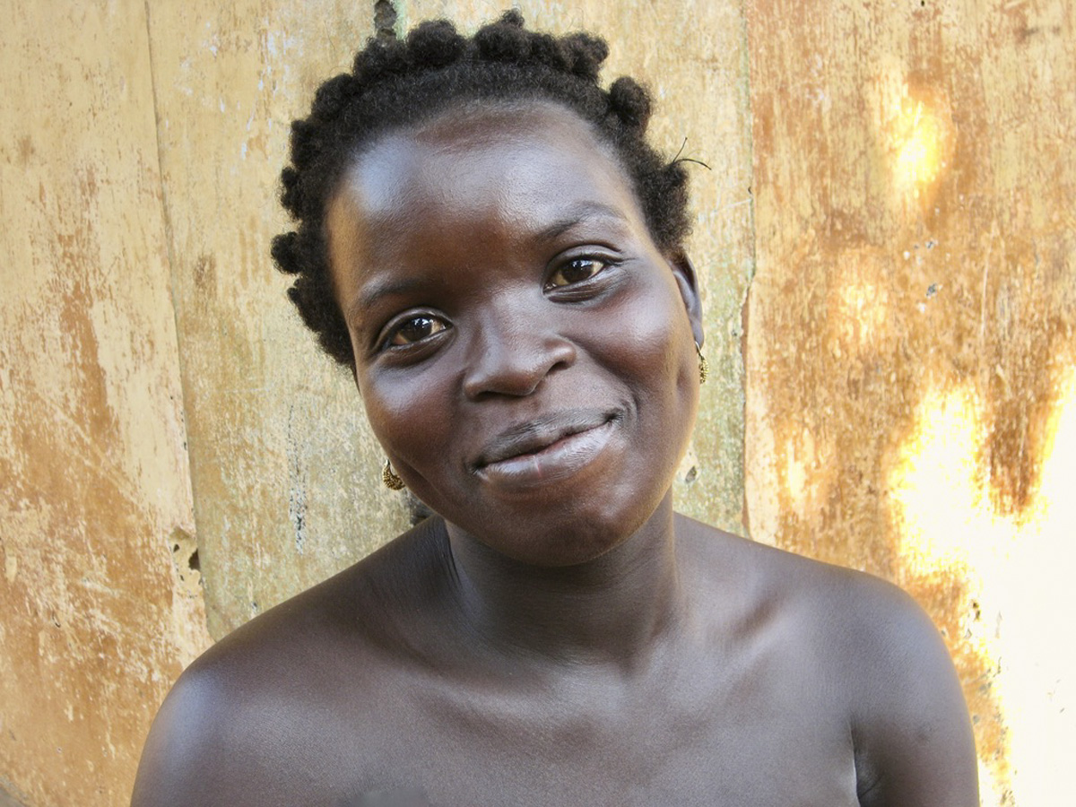 African woman smiling