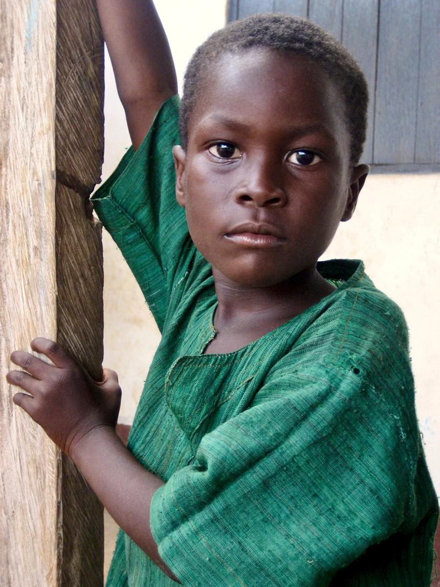 Boy in a green shirt