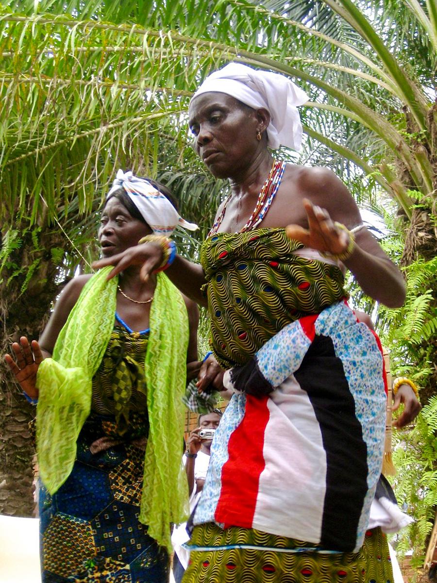 Female Dzodze elders dancing