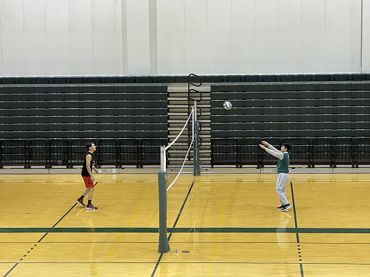 Students playing volleyball in the Seawolf Sports Center
