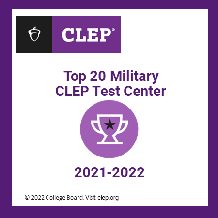 CLEP Top 25 Military Testing Centers
