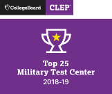 CLEP Top 25 Military Testing Centers